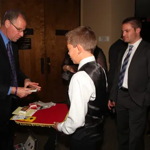 Performing at a Bat Mitzvah.