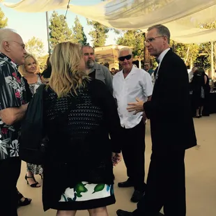 At a fundraiser for the American Cancer Society.