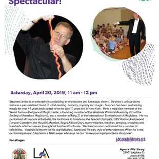 12th year performing at Agoura Hills Library.