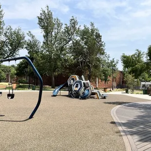 Swings and smaller kid playground