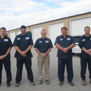 Body Shop Technicians in front of Body Shop