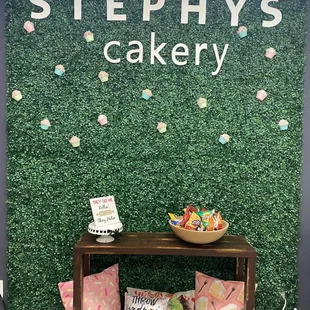a cake display