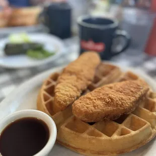 food, waffles