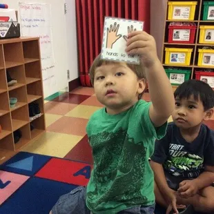 Teaching appropriate classroom manners.