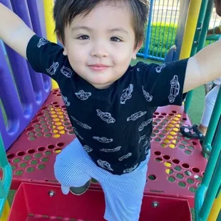 Enjoying the weather playing outside