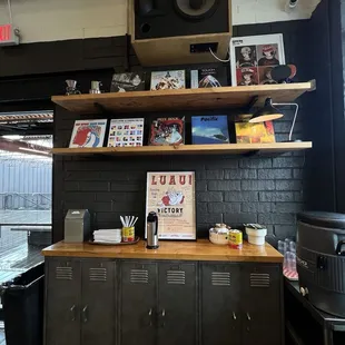 a view of a kitchen with a bar