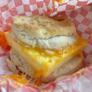 Egg and cheese biscuit