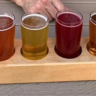 Flight of great beers