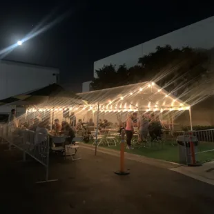 Outdoor patio at night 10.08.22