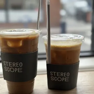 Large Vanilla &amp; small Vietnamese Cold Brew
