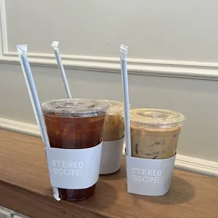 Cold Brew and 2 Spanish Lattes