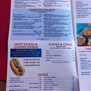 Current carry out menu