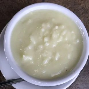 Soup or slaw came with my hot turkey sandwich meal. I went with lemon rice.