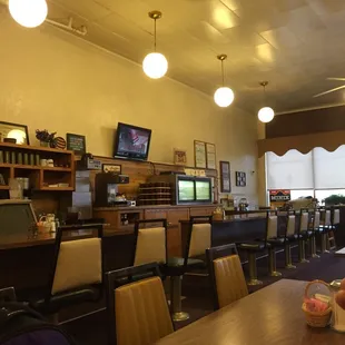 a view of the dining area