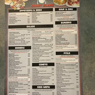 Menu one side