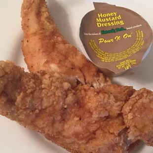 NOT A FAN OF THE THICK BREADING OR heavy handed spices - very little chicken flavor, $1.25 per tender.