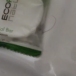 Hair under soap bar