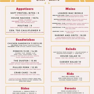 sushi and sashimi, menu