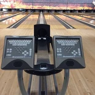 Lanes are in good condition. I personally don't.care for the Brunswick scoring system but I had no problems or glitches.