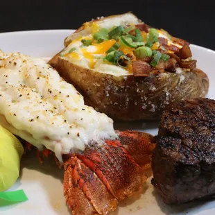 Filet and lobster tail