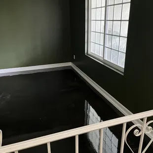 Living room with stained and sealed cement