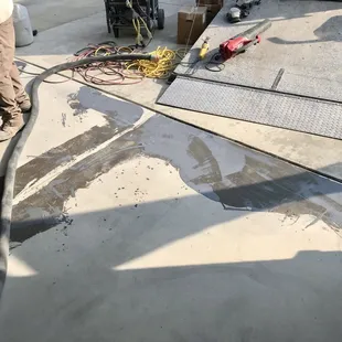 Patching spauling and cracks.