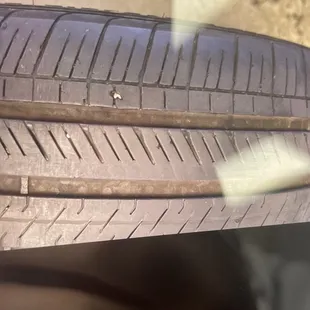 Nails in tire