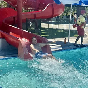 Never to old (78) for a water slide