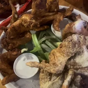 Dry rub and parmesan garlic