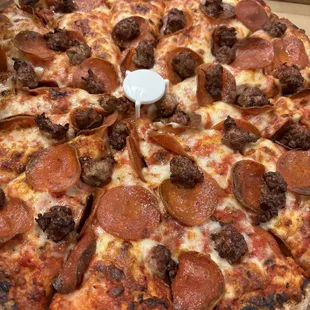 Pizza was a wee bit over baked.