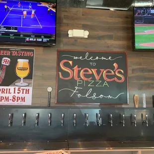 Number of beers on tap