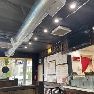 The dining area