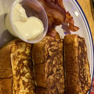 French toast and bacon