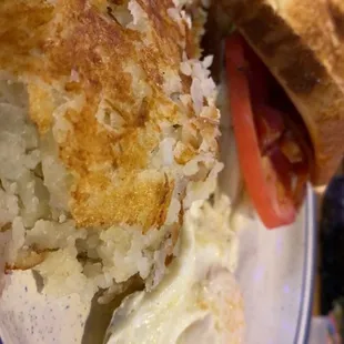 BLT hash browns egg over easy