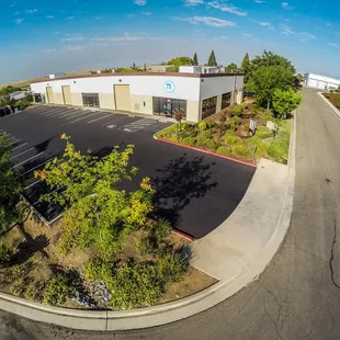 Aerial Drone Photo of our State of the Art Indoor Swim School Facility