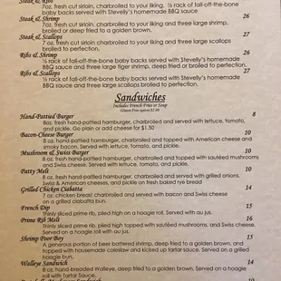 the menu