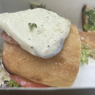 Blue mozzarella on The Soho Mozzarella