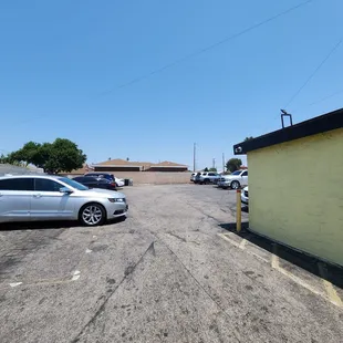 Nice size parking lot for a normal day