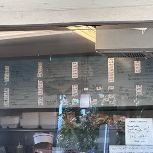 Full Menu; current as of April 2023