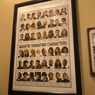 Some reminiscent movie wall decor in the men's room.