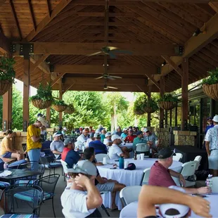 Tournament on the patio.