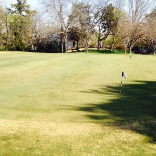 Practice green is in great shape. It's in front of the main entrance by the road.