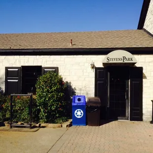 Pro shop entrance is to the left of the main entrance