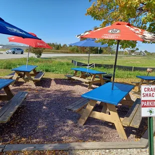 Outdoor sitting area.