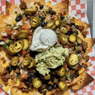 a plate of nachos