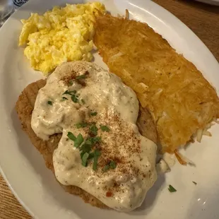 Chicken fried steak and country gravy