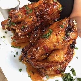 Honey sriracha wings