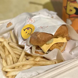 Honey Garlic Chicken Sandwich Meal $21