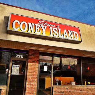 the front of the restaurant