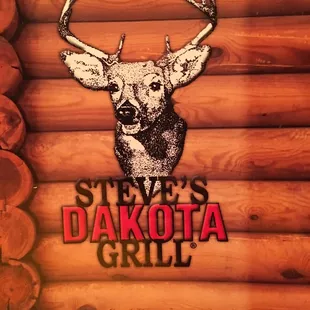 a deer's head on the wall